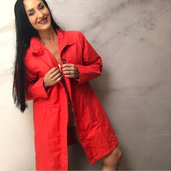 Eddie Bauer long lined cute jacket extra button - Picture 3 of 6